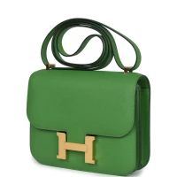 Hermes Constance 1-18 Vert Yucca Epsom Gold Hardware