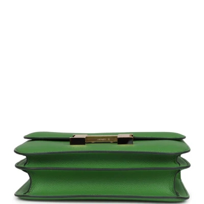 Hermes Constance 1-18 Vert Yucca Epsom Gold Hardware