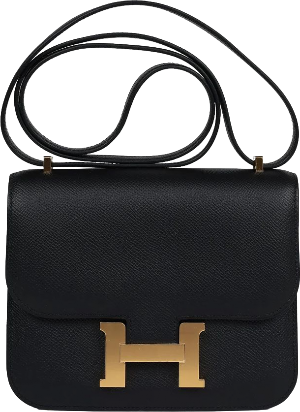 Hermes Constance 18 Black Epsom Gold Hardware