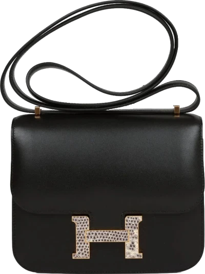 Hermes Constance 18 Black Tadelakt and Ombre Lizard Gold Hardware Hermes Constance 18 Black Tadelakt and Ombre Lizard Gold Hardware