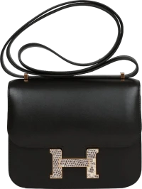 Hermes Constance 18 Black Tadelakt and Ombre Lizard Gold Hardware Hermes Constance 18 Black Tadelakt and Ombre Lizard Gold Hardware