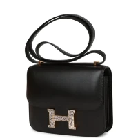 Hermes Constance 18 Black Tadelakt and Ombre Lizard Gold Hardware Hermes Constance 18 Black Tadelakt and Ombre Lizard Gold Hardware