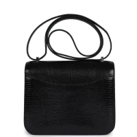 Hermes Constance 18 Black Varanus Salvator Lizard Palladium Hardware Hermes Constance 18 Black Varanus Salvator Lizard Palladium Hardware