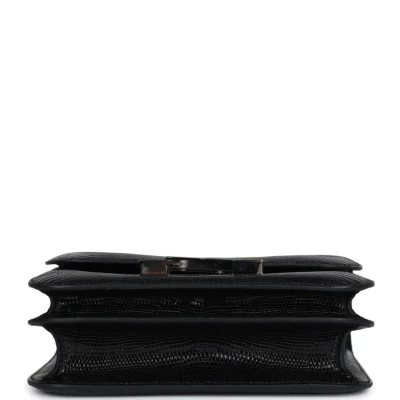 Hermes Constance 18 Black Varanus Salvator Lizard Palladium Hardware Hermes Constance 18 Black Varanus Salvator Lizard Palladium Hardware