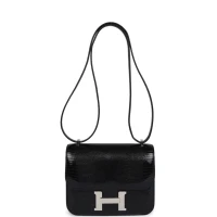 Hermes Constance 18 Black Varanus Salvator Lizard Palladium Hardware Hermes Constance 18 Black Varanus Salvator Lizard Palladium Hardware