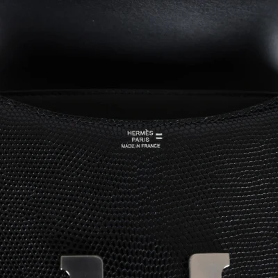 Hermes Constance 18 Black Varanus Salvator Lizard Palladium Hardware Hermes Constance 18 Black Varanus Salvator Lizard Palladium Hardware