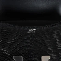Hermes Constance 18 Black Varanus Salvator Lizard Palladium Hardware Hermes Constance 18 Black Varanus Salvator Lizard Palladium Hardware