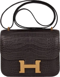 Hermes Constance 18 Graphite Matte Alligator Gold Hardware Hermes Constance 18 Graphite Matte Alligator Gold Hardware
