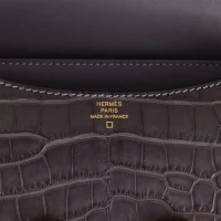 Hermes Constance 18 Graphite Matte Alligator Gold Hardware Hermes Constance 18 Graphite Matte Alligator Gold Hardware