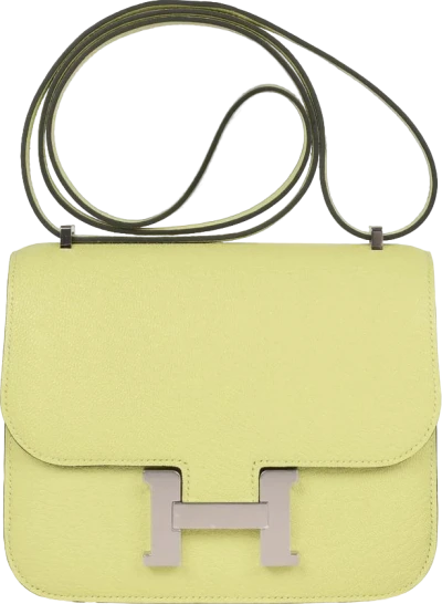 Hermes Constance 18 Jaune Bourgeon Chevre Palladium Hardware Hermes Constance 18 Jaune Bourgeon Chevre Palladium Hardware
