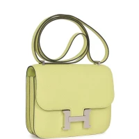 Hermes Constance 18 Jaune Bourgeon Chevre Palladium Hardware Hermes Constance 18 Jaune Bourgeon Chevre Palladium Hardware