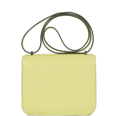 Hermes Constance 18 Jaune Bourgeon Chevre Palladium Hardware Hermes Constance 18 Jaune Bourgeon Chevre Palladium Hardware