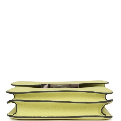 Hermes Constance 18 Jaune Bourgeon Chevre Palladium Hardware Hermes Constance 18 Jaune Bourgeon Chevre Palladium Hardware