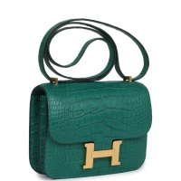 Hermes Constance 18 Malachite Matte Alligator Gold Hardware Hermes Constance 18 Malachite Matte Alligator Gold Hardware