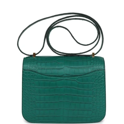 Hermes Constance 18 Malachite Matte Alligator Gold Hardware Hermes Constance 18 Malachite Matte Alligator Gold Hardware