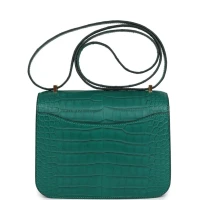 Hermes Constance 18 Malachite Matte Alligator Gold Hardware Hermes Constance 18 Malachite Matte Alligator Gold Hardware