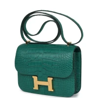 Hermes Constance 18 Malachite Matte Alligator Gold Hardware Hermes Constance 18 Malachite Matte Alligator Gold Hardware