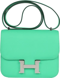 Hermes Constance 18 Vert Comics Epsom Palladium Hardware Hermes Constance 18 Vert Comics Epsom Palladium Hardware