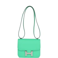 Hermes Constance 18 Vert Comics Epsom Palladium Hardware Hermes Constance 18 Vert Comics Epsom Palladium Hardware