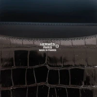Hermes Constance 24 Tri-Color Black, Bleu Baltique and Vert Rousseau Shiny Alligator Palladium Hardware Hermes Constance 24 Tri-Color Black, Bleu Baltique and Vert Rousseau Shiny Alligator Palladium Hardware