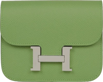Hermes Constance Slim Wallet Vert Criquet Epsom Palladium Hardware Hermes Constance Slim Wallet Vert Criquet Epsom Palladium Hardware