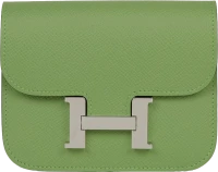 Hermes Constance Slim Wallet Vert Criquet Epsom Palladium Hardware Hermes Constance Slim Wallet Vert Criquet Epsom Palladium Hardware