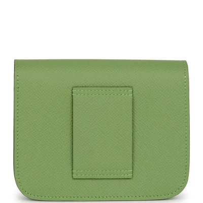 Hermes Constance Slim Wallet Vert Criquet Epsom Palladium Hardware Hermes Constance Slim Wallet Vert Criquet Epsom Palladium Hardware