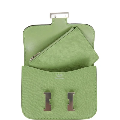 Hermes Constance Slim Wallet Vert Criquet Epsom Palladium Hardware Hermes Constance Slim Wallet Vert Criquet Epsom Palladium Hardware