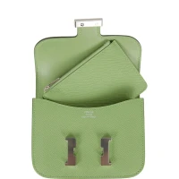 Hermes Constance Slim Wallet Vert Criquet Epsom Palladium Hardware Hermes Constance Slim Wallet Vert Criquet Epsom Palladium Hardware