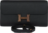 Hermes Constance Wallet To Go Black Epsom Rose Gold Hardware Hermes Constance Wallet To Go Black Epsom Rose Gold Hardware