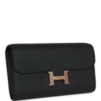 Hermes Constance Wallet To Go Black Epsom Rose Gold Hardware Hermes Constance Wallet To Go Black Epsom Rose Gold Hardware