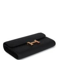 Hermes Constance Wallet To Go Black Epsom Rose Gold Hardware Hermes Constance Wallet To Go Black Epsom Rose Gold Hardware