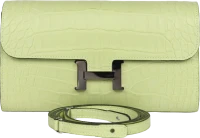 Hermes Constance Wallet To Go Jaune Bourgeon Matte Alligator Palladium Hardware Hermes Constance Wallet To Go Jaune Bourgeon Matte Alligator Palladium Hardware