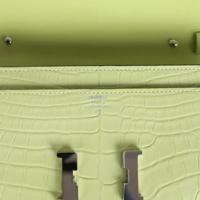 Hermes Constance Wallet To Go Jaune Bourgeon Matte Alligator Palladium Hardware Hermes Constance Wallet To Go Jaune Bourgeon Matte Alligator Palladium Hardware