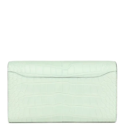 Hermes Constance Wallet To Go Vert D'eau Matte Alligator Palladium Hardware