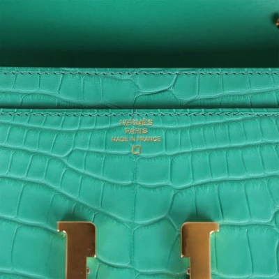 Hermes Constance Wallet To Go Vert Jade Matte Alligator Gold Hardware Hermes Constance Wallet To Go Vert Jade Matte Alligator Gold Hardware