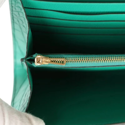 Hermes Constance Wallet To Go Vert Jade Matte Alligator Gold Hardware Hermes Constance Wallet To Go Vert Jade Matte Alligator Gold Hardware
