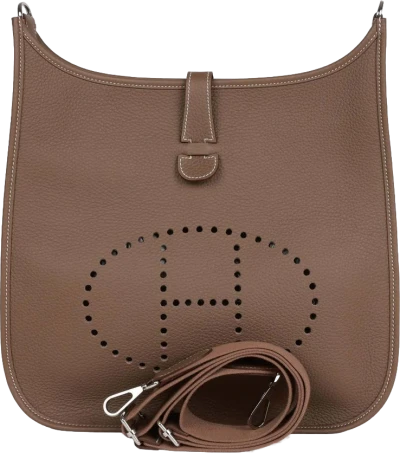 Hermes Evelyne III GM Etoupe Clemence Palladium Hardware Hermes Evelyne III GM Etoupe Clemence Palladium Hardware