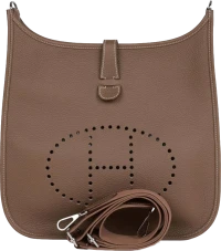 Hermes Evelyne III GM Etoupe Clemence Palladium Hardware Hermes Evelyne III GM Etoupe Clemence Palladium Hardware