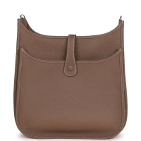 Hermes Evelyne III GM Etoupe Clemence Palladium Hardware Hermes Evelyne III GM Etoupe Clemence Palladium Hardware