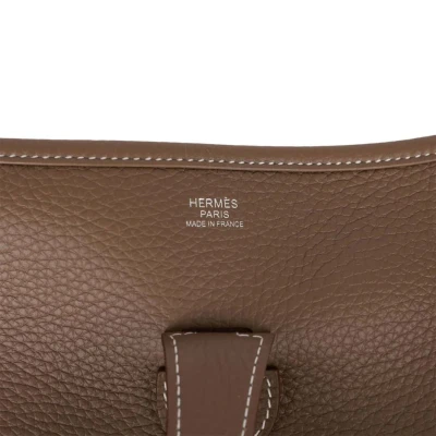 Hermes Evelyne III GM Etoupe Clemence Palladium Hardware Hermes Evelyne III GM Etoupe Clemence Palladium Hardware