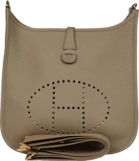 Hermes Evelyne III PM Beige Marfa Clemence Gold Hardware Hermes Evelyne III PM Beige Marfa Clemence Gold Hardware