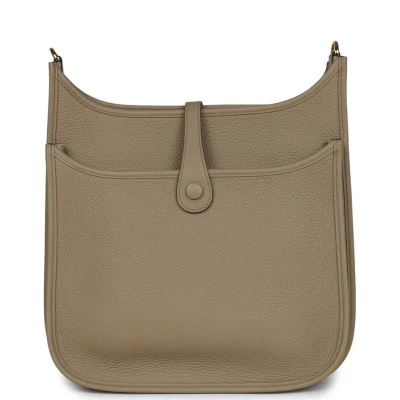 Hermes Evelyne III PM Beige Marfa Clemence Gold Hardware Hermes Evelyne III PM Beige Marfa Clemence Gold Hardware