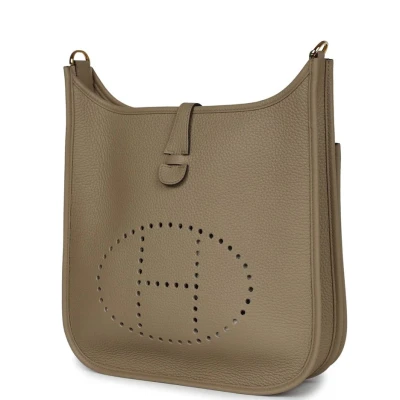 Hermes Evelyne III PM Beige Marfa Clemence Gold Hardware Hermes Evelyne III PM Beige Marfa Clemence Gold Hardware