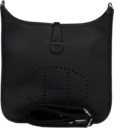Hermes Evelyne III PM Black Clemence Palladium Hardware Hermes Evelyne III PM Black Clemence Palladium Hardware