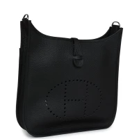 Hermes Evelyne III PM Black Clemence Palladium Hardware Hermes Evelyne III PM Black Clemence Palladium Hardware