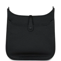 Hermes Evelyne III PM Black Clemence Palladium Hardware Hermes Evelyne III PM Black Clemence Palladium Hardware