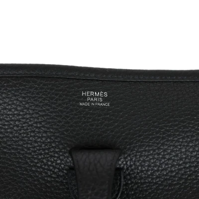 Hermes Evelyne III PM Black Clemence Palladium Hardware Hermes Evelyne III PM Black Clemence Palladium Hardware