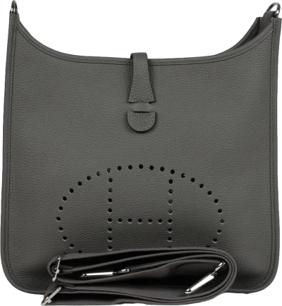 Hermes Evelyne III PM Gris Meyer Clemence Palladium Hardware Hermes Evelyne III PM Gris Meyer Clemence Palladium Hardware