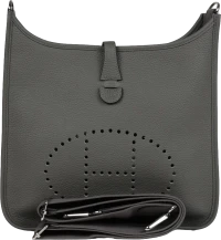 Hermes Evelyne III PM Gris Meyer Clemence Palladium Hardware Hermes Evelyne III PM Gris Meyer Clemence Palladium Hardware
